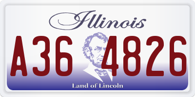 IL license plate A364826