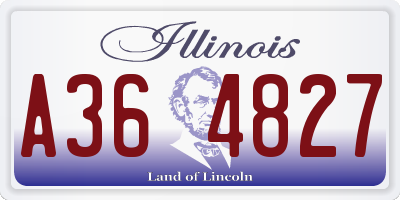 IL license plate A364827