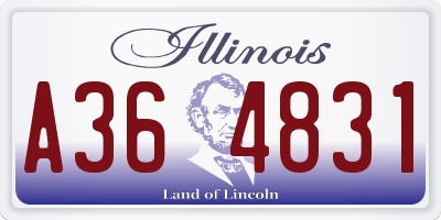 IL license plate A364831