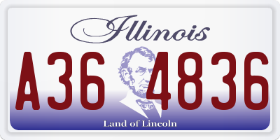 IL license plate A364836