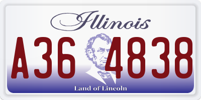 IL license plate A364838