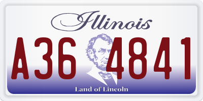 IL license plate A364841