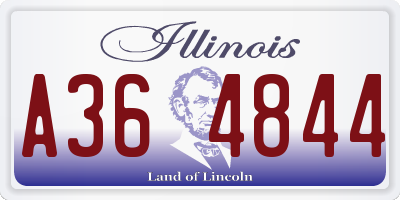 IL license plate A364844