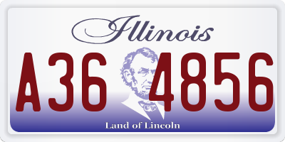 IL license plate A364856