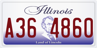 IL license plate A364860