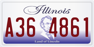 IL license plate A364861