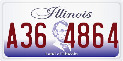 IL license plate A364864