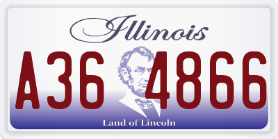 IL license plate A364866