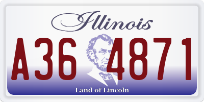 IL license plate A364871