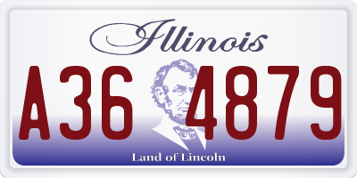 IL license plate A364879