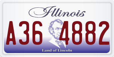 IL license plate A364882