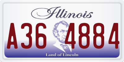 IL license plate A364884
