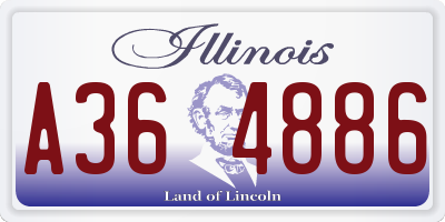 IL license plate A364886