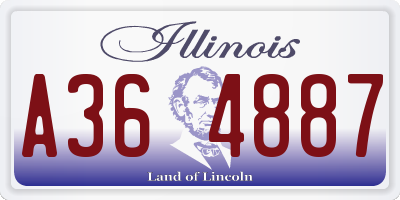 IL license plate A364887