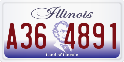 IL license plate A364891
