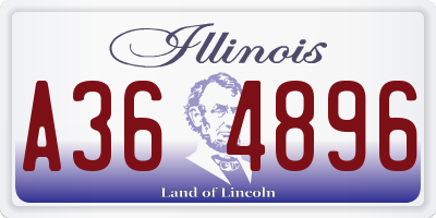 IL license plate A364896