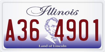 IL license plate A364901