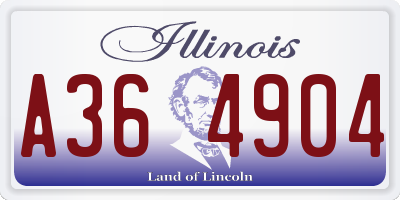 IL license plate A364904