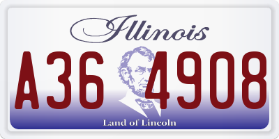 IL license plate A364908
