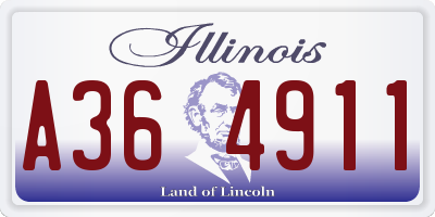 IL license plate A364911