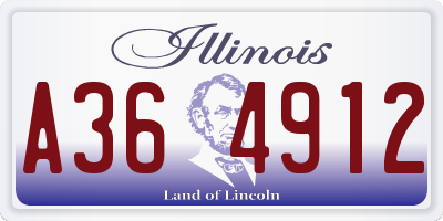 IL license plate A364912