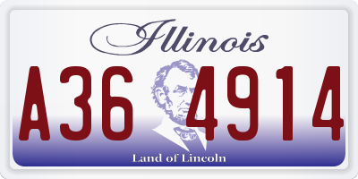 IL license plate A364914