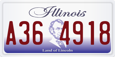 IL license plate A364918