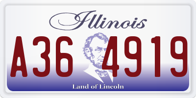 IL license plate A364919