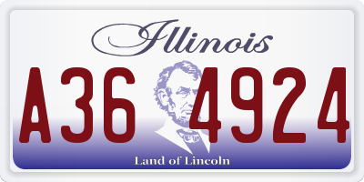 IL license plate A364924