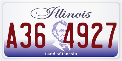 IL license plate A364927