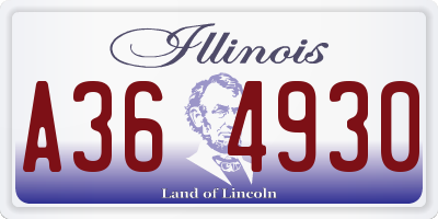IL license plate A364930