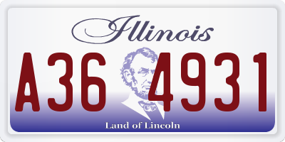 IL license plate A364931