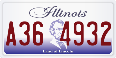 IL license plate A364932