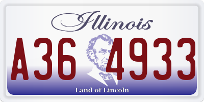 IL license plate A364933