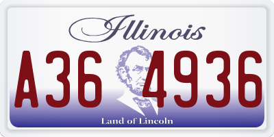 IL license plate A364936