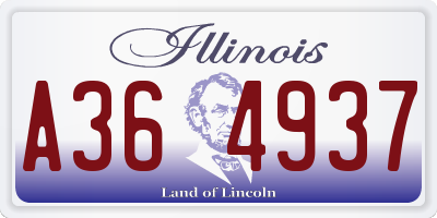 IL license plate A364937