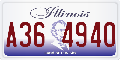 IL license plate A364940