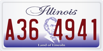 IL license plate A364941