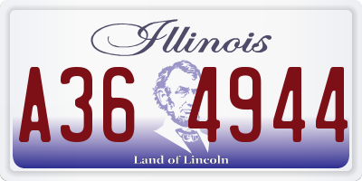 IL license plate A364944