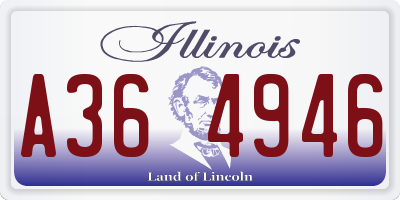 IL license plate A364946