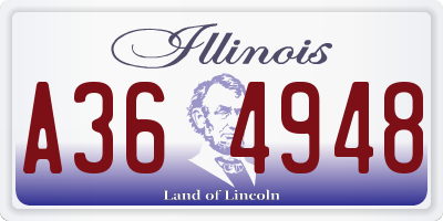 IL license plate A364948