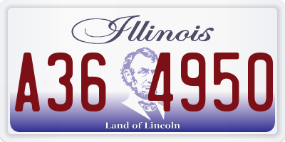 IL license plate A364950