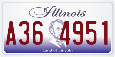 IL license plate A364951