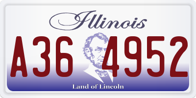 IL license plate A364952