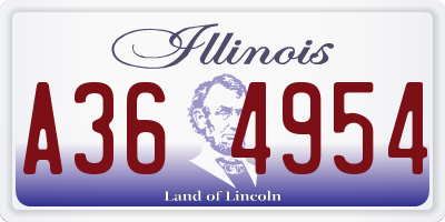 IL license plate A364954