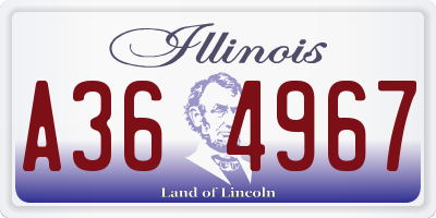 IL license plate A364967