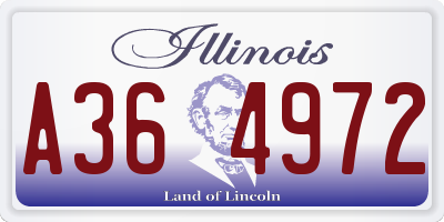 IL license plate A364972