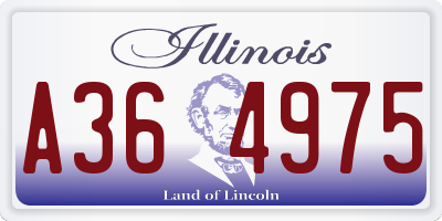 IL license plate A364975