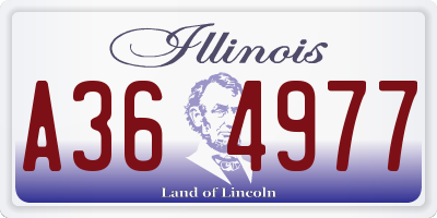 IL license plate A364977