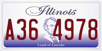 IL license plate A364978